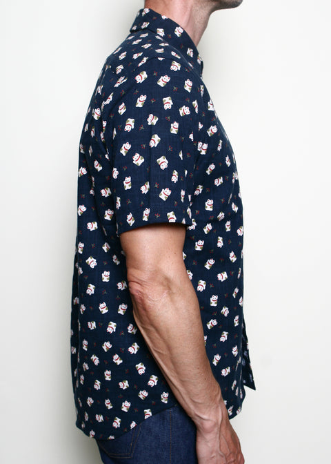  Oxford Shirt // Indigo Lucky Cat