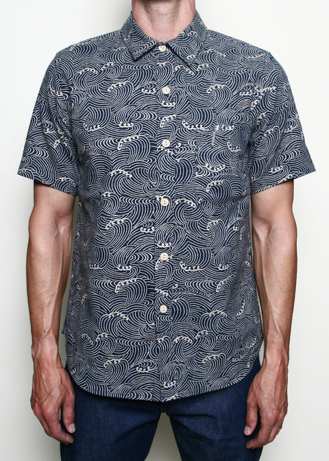 Oxford Shirt // Indigo Waves