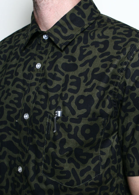 Oxford Shirt // Alphabet Camo Olive