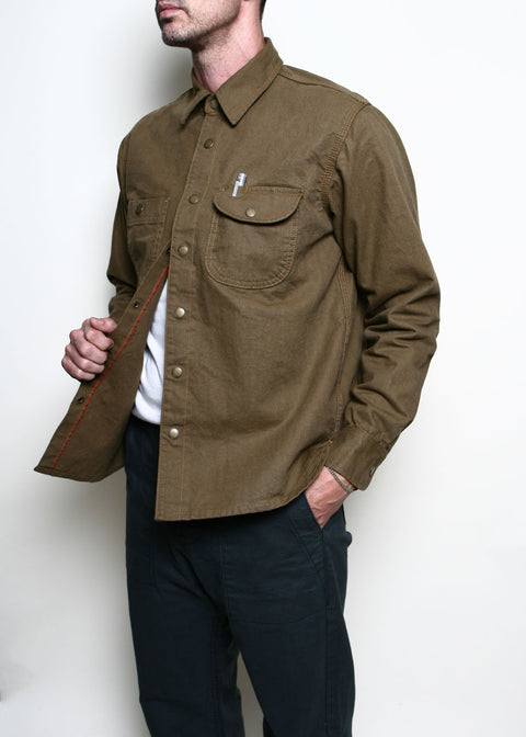  Work Shirt // Dyed Canvas Golden Brown