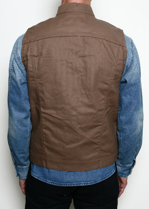  Supply Vest // Dry Wax Canvas Brown